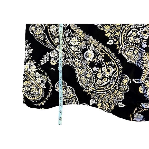 JM Collection Black Gold Paisley Print Top Womens Size M NWT - Picture 8 of 9